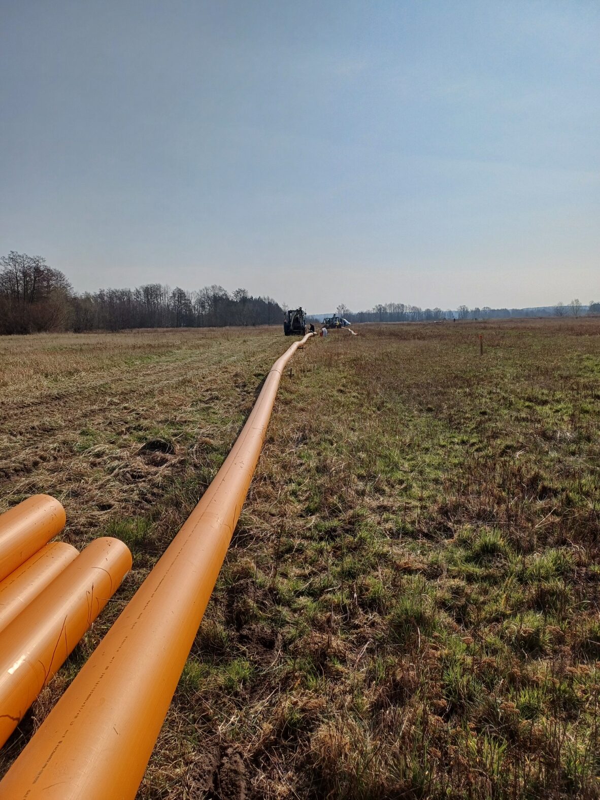 Zabezpiecznie gazociągu Prace podczas zabezpieczenia gazociągu