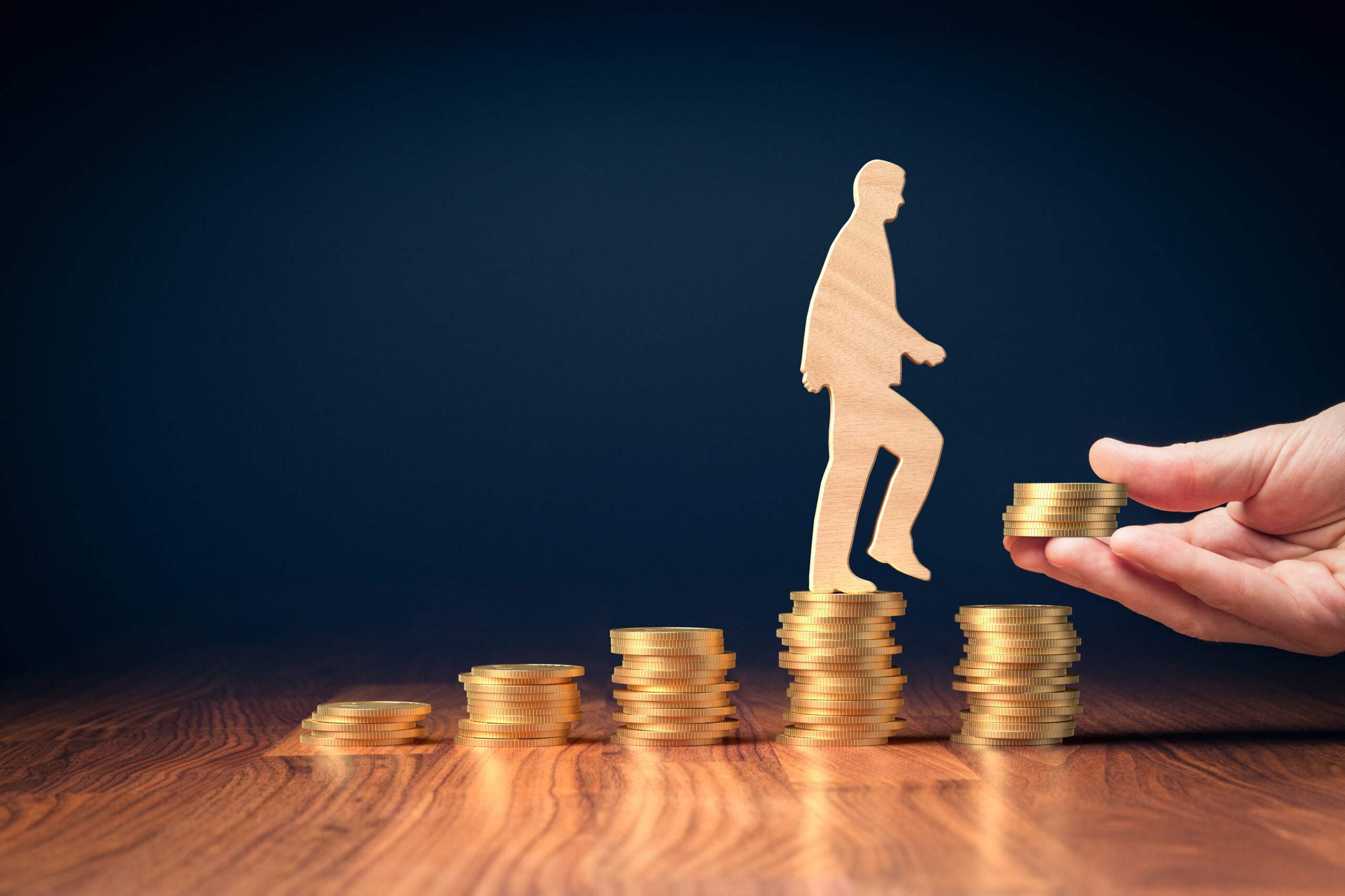 Return on investment and growing savings income concept Return on investment and growing savings income concept